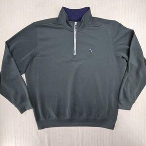 F&G Tech Pullover Mens 2XL Green 1/4 Zip Mock Neck Golf Stretch Top Performance